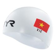 Ảnh của Nón bơi thi đấu TYR Custom Blade Silicone Caps with Vietnam National Flag