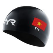Ảnh của Nón bơi thi đấu TYR Custom Blade Silicone Caps with Vietnam National Flag
