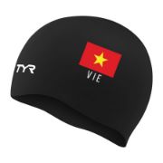 Ảnh của NÓN BƠI TYR CUSTOM SILICONE CAPS WITH VIETNAM NATIONAL FLAG