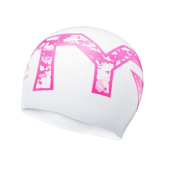 Ảnh của NÓN BƠI HỌA TIẾT TYR PINK SILICONE ADULT SWIM CAP