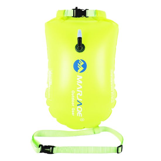 Ảnh của PHAO BƠI BIỂN ĐEO THẮT LƯNG NGƯỜI LỚN MARJAQE SINGLE AIRBAG OPEN WATER SWIM BUOY MR802-YEL VÀNG-70CMX37CM