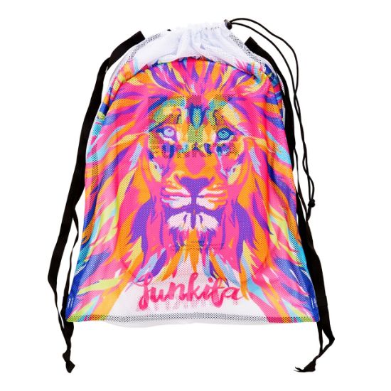 Ảnh của TÚI LƯỚI ĐỰNG ĐỒ BƠI FUNKITA MESH GEAR BAG PRIDE POWER TRẮNG HOẠ TIẾT 65CMX48.5CM